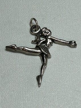 Sterling Silver 925 Ballerina Dancer Charm Pendant - Women Jewelry 2 grams